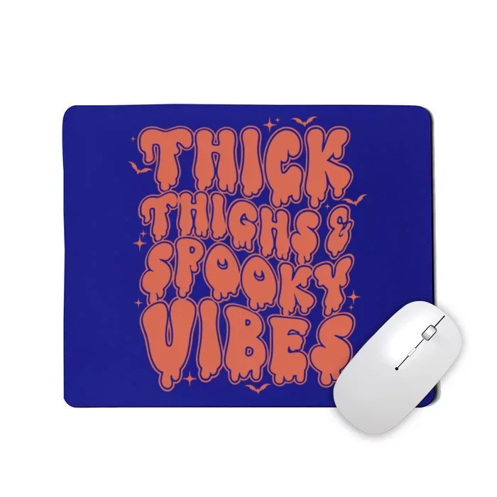 Thick Thighs And Spooky Vibes Great Gift Retro Vintage Halloween Funny Gift Mousepad