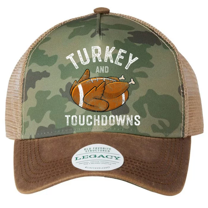 Thanksgiving Turkey And Touchdowns Football Legacy Tie Dye Trucker Hat