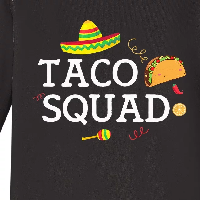 Taco Tuesday Apparel Taco Squad Baby Long Sleeve Bodysuit