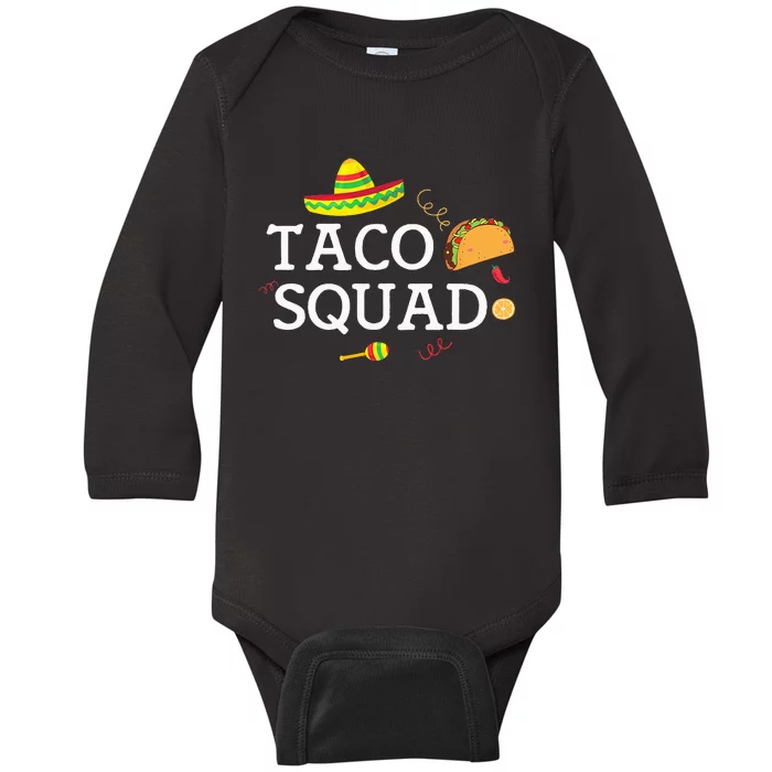 Taco Tuesday Apparel Taco Squad Baby Long Sleeve Bodysuit