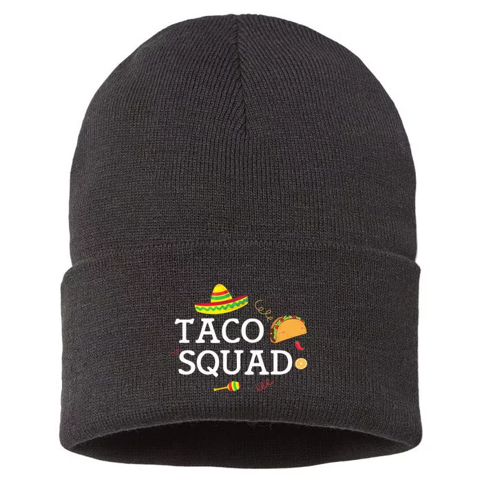 Taco Tuesday Apparel Taco Squad Sustainable Knit Beanie