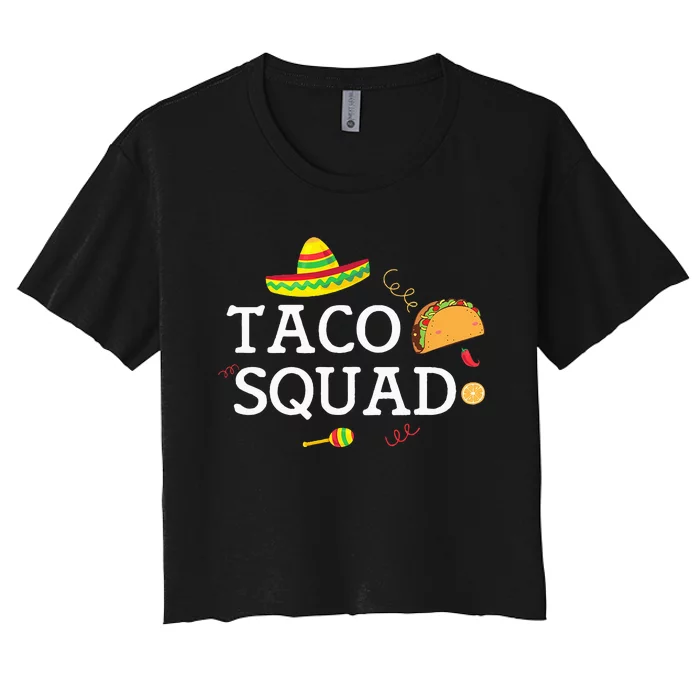 Taco Tuesday Apparel Taco Squad Women's Crop Top Tee