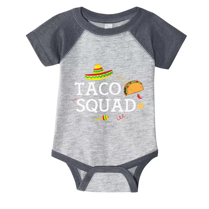 Taco Tuesday Apparel Taco Squad Infant Baby Jersey Bodysuit