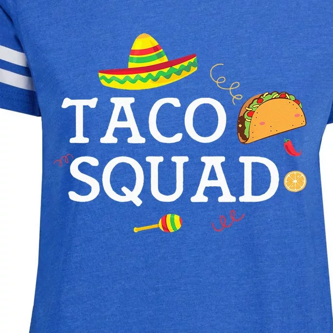 Taco Tuesday Apparel Taco Squad Enza Ladies Jersey Football T-Shirt