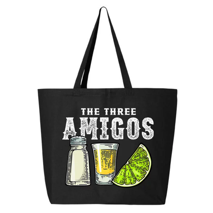 The Three Amigos Lime Salt Tequila Funny Cinco De Mayo Gifts 25L Jumbo Tote