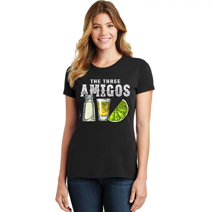 The Three Amigos Lime Salt Tequila Funny Cinco De Mayo Gifts Women's T-Shirt