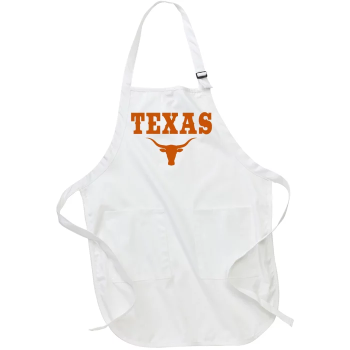 Texas Tx American Bull United States Full-Length Apron With Pocket