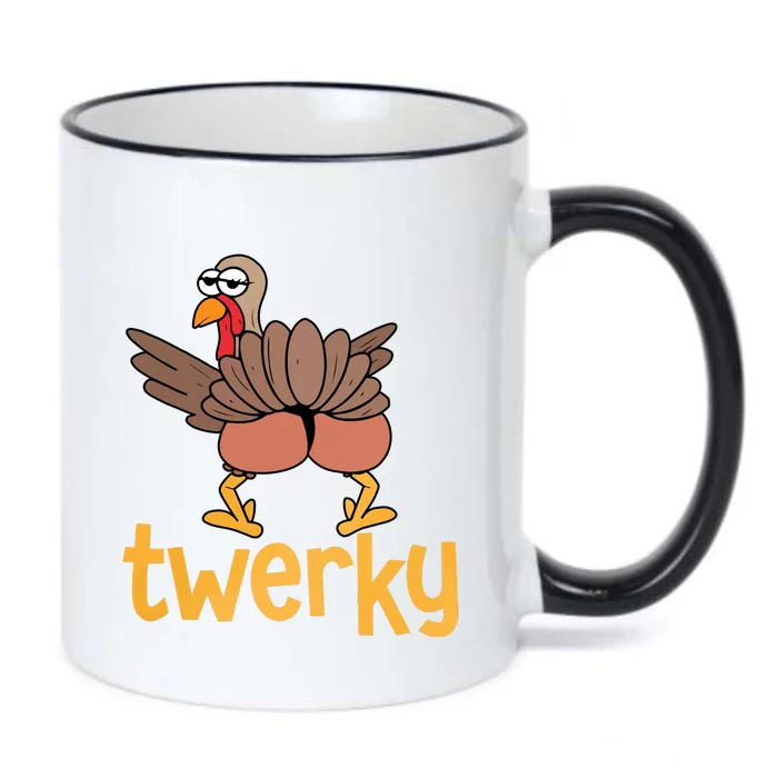 Twerky Turkey Butt Funny Thanksgiving Black Color Changing Mug