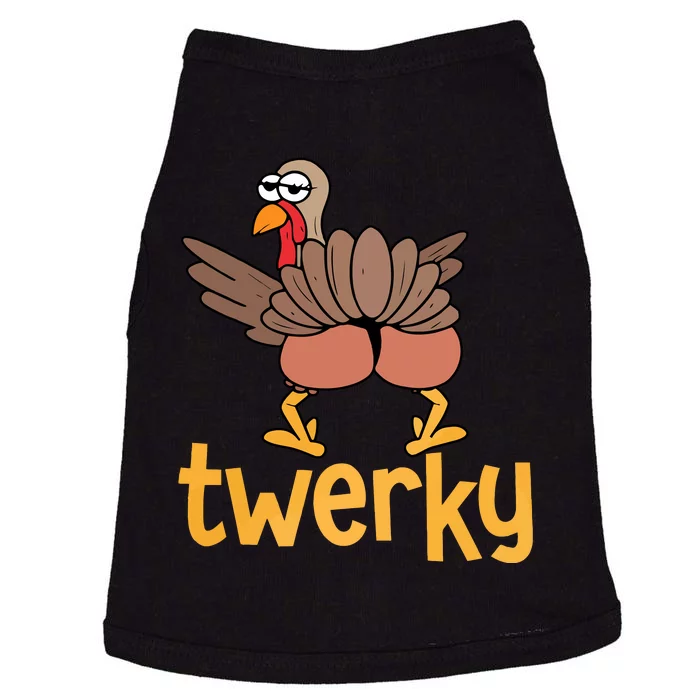 Twerky Turkey Butt Funny Thanksgiving Doggie Tank