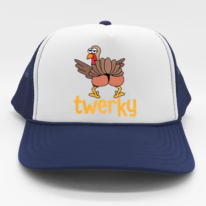 Twerky Turkey Butt Funny Thanksgiving Trucker Hat