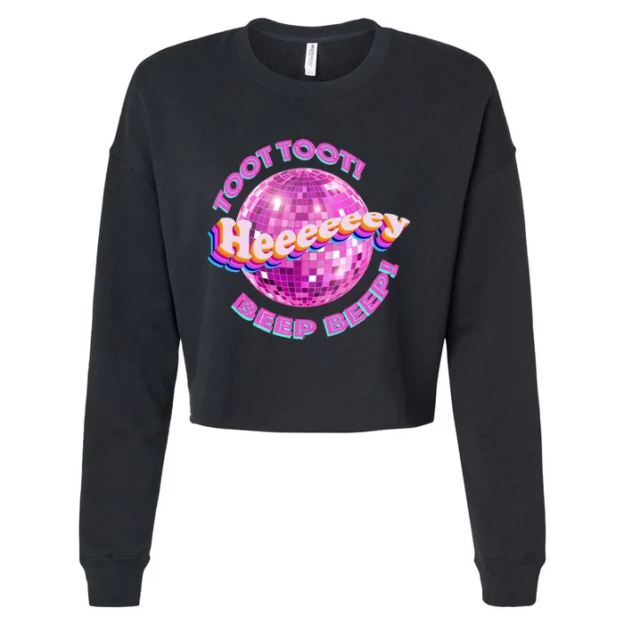 Toot Toot Beep Beep Cropped Pullover Crew