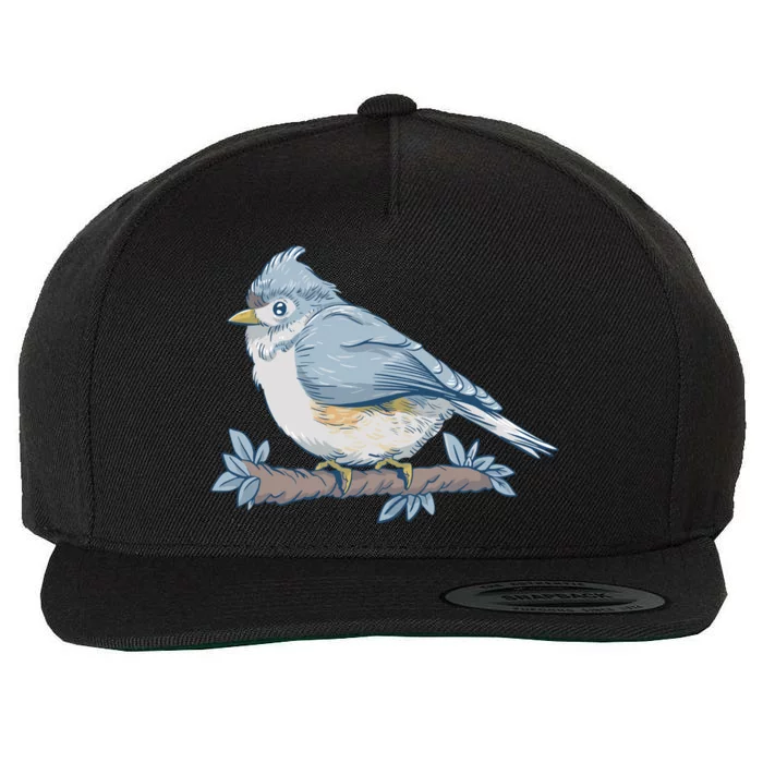 Tufted Titmouse Bird Cute Gift Wool Snapback Cap