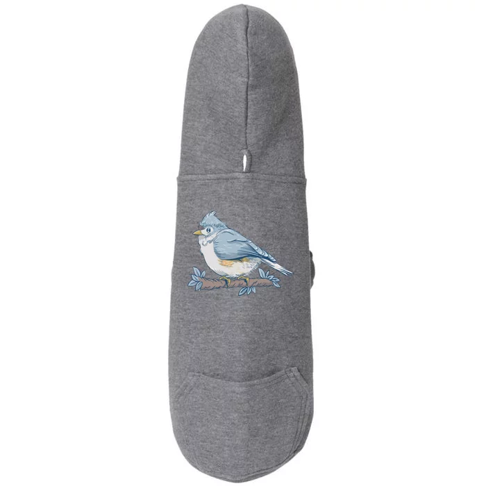 Tufted Titmouse Bird Cute Gift Doggie 3-End Fleece Hoodie