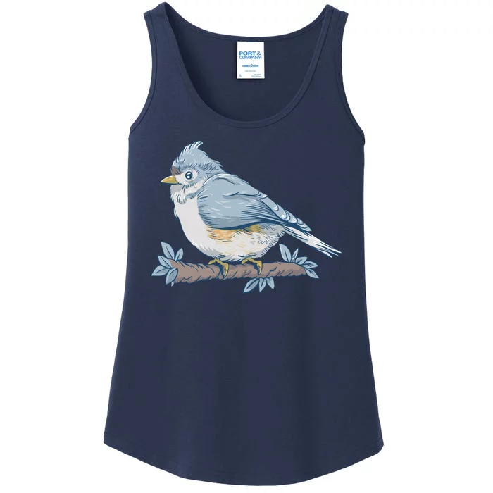 Tufted Titmouse Bird Cute Gift Ladies Essential Tank