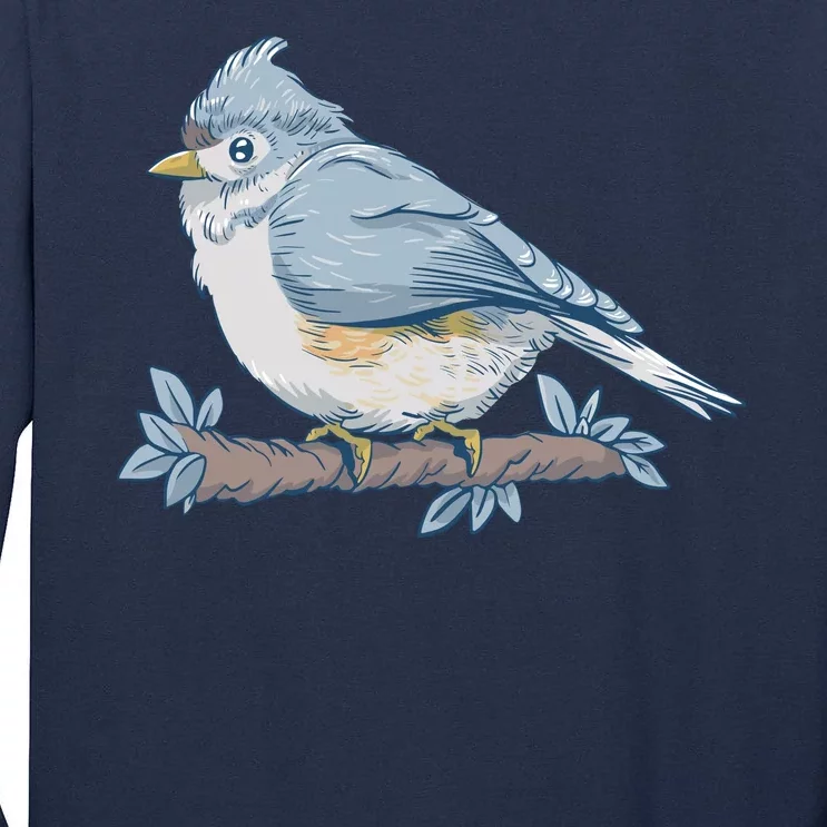 Tufted Titmouse Bird Cute Gift Tall Long Sleeve T-Shirt