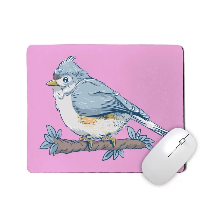 Tufted Titmouse Bird Cute Gift Mousepad