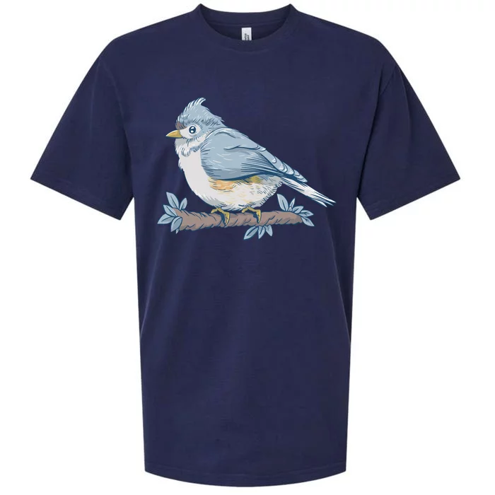 Tufted Titmouse Bird Cute Gift Sueded Cloud Jersey T-Shirt