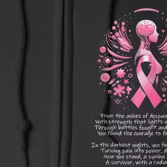 Tribute To Breast Cancer Survivors Full Zip Hoodie