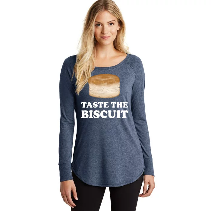 Taste The Biscuit Funny Meme Women's Perfect Tri Tunic Long Sleeve Shirt