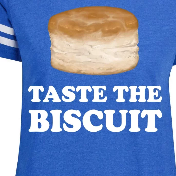 Taste The Biscuit Funny Meme Enza Ladies Jersey Football T-Shirt