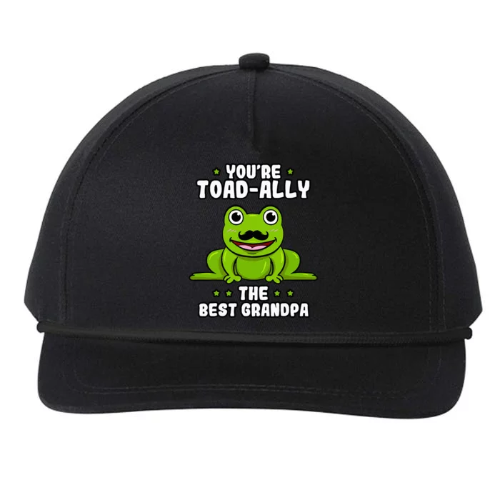 Toad-Ally The Best Grandpa Frog Lover Toad Grandfather Snapback Five-Panel Rope Hat