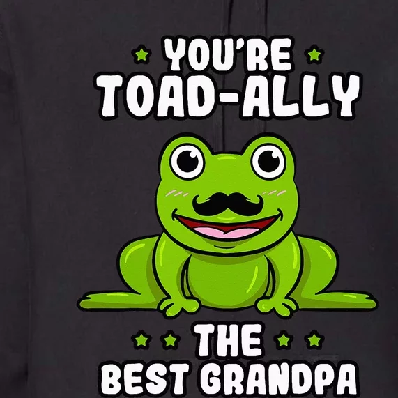 Toad-Ally The Best Grandpa Frog Lover Toad Grandfather Premium Hoodie