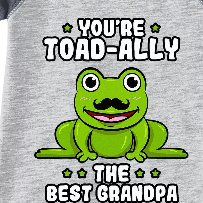 Toad-Ally The Best Grandpa Frog Lover Toad Grandfather Infant Baby Jersey Bodysuit