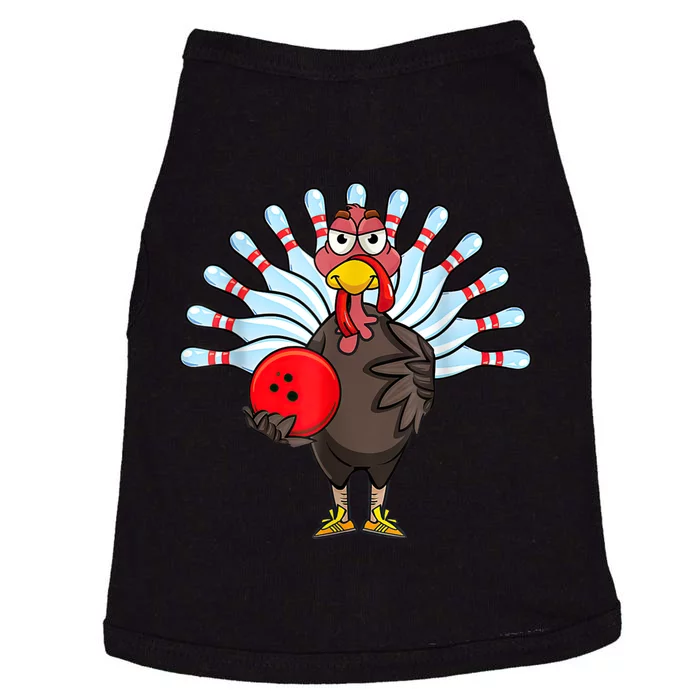 Thanksgiving Turkey Bowling Pin Matching Team Doggie Tank