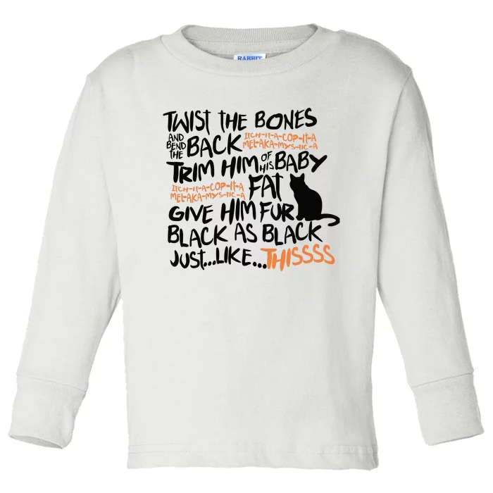 Twist The Bones And Bend The Back Toddler Long Sleeve Shirt