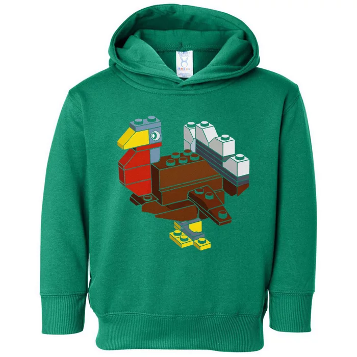 Turkey Thanksgiving Block Brick Building Master Builder Toddler Hoodie