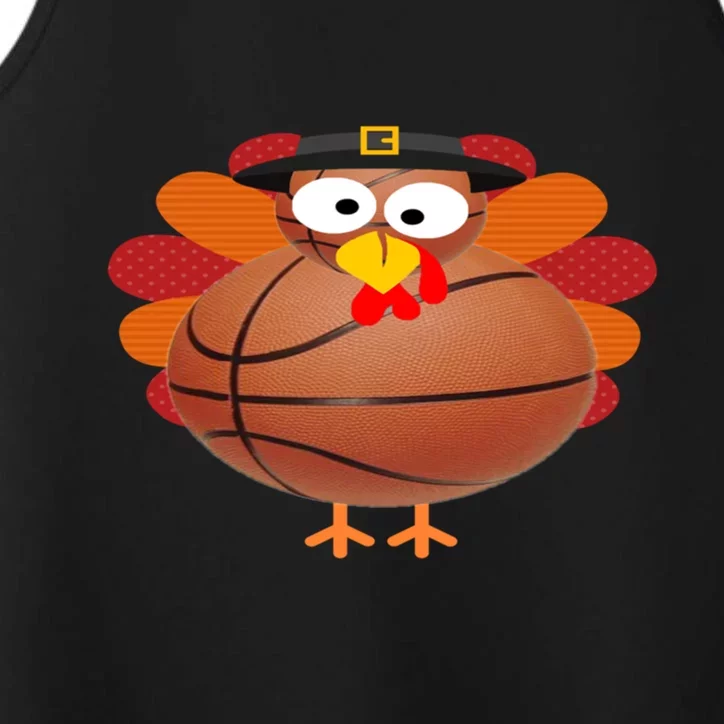 Thanksgiving Turkey Basketball Gift Basketball Pilgrim Turkey Gift Performance Tank