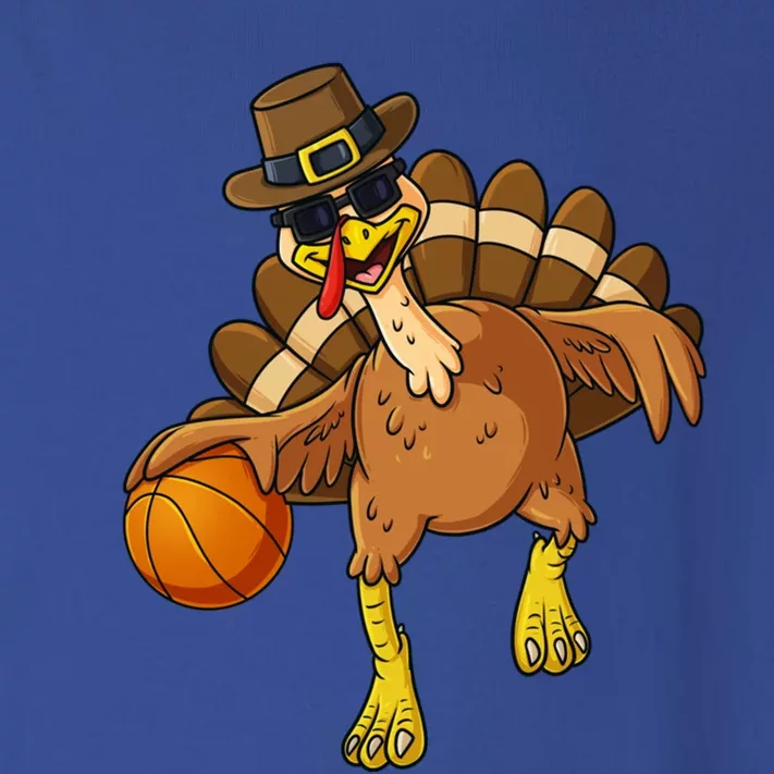 Thanksgiving Turkey Basketball Player Funny Boys Girls Gift Toddler Long Sleeve Shirt