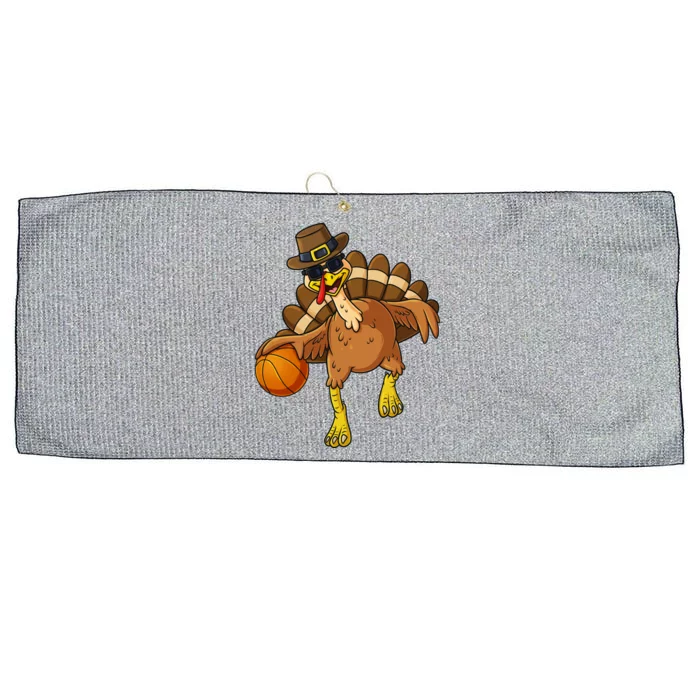 Thanksgiving Turkey Basketball Player Funny Boys Girls Gift Large Microfiber Waffle Golf Towel