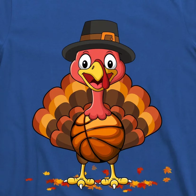 Thanksgiving Turkey Basketball Player Funny Boys Girls Funny Gift T-Shirt