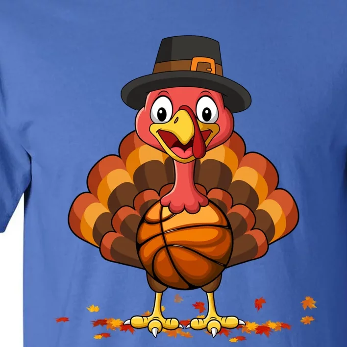 Thanksgiving Turkey Basketball Player Funny Boys Girls Funny Gift Tall T-Shirt