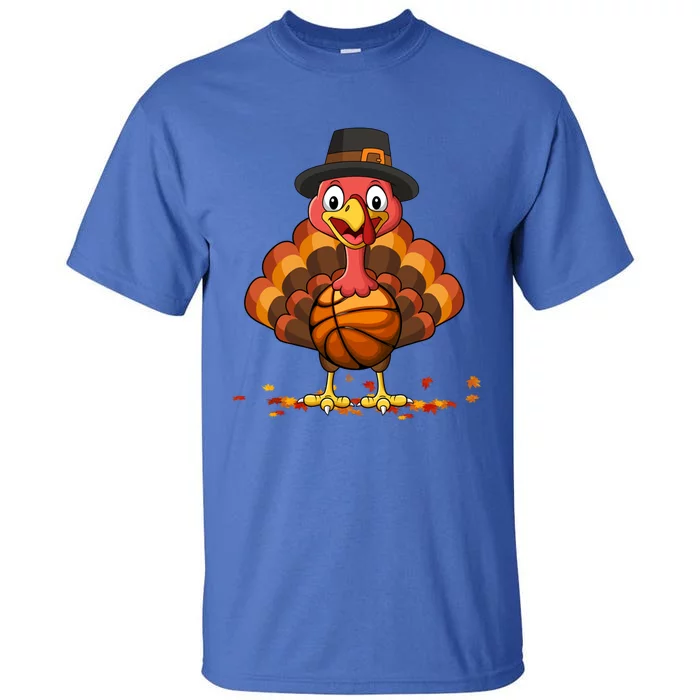 Thanksgiving Turkey Basketball Player Funny Boys Girls Funny Gift Tall T-Shirt