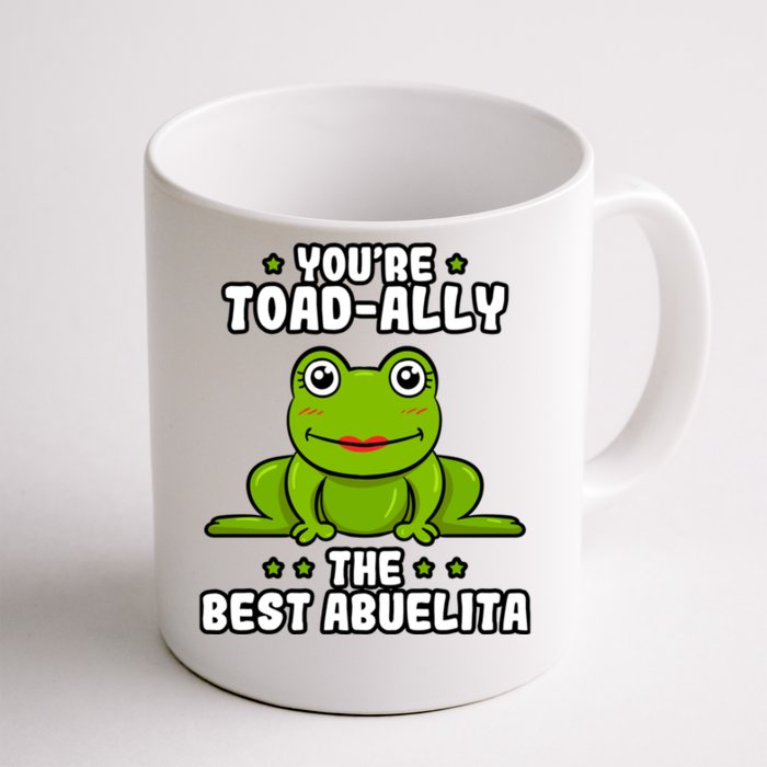 Toadgiftally The Best Abuelita Frog Lover Toad Grandmother Cool Gift Front & Back Coffee Mug