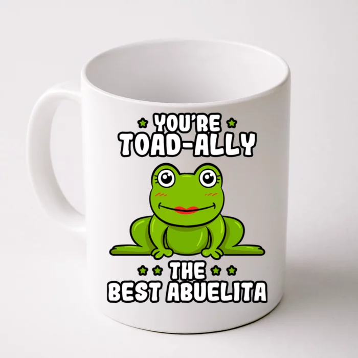 Toadgiftally The Best Abuelita Frog Lover Toad Grandmother Cool Gift Front & Back Coffee Mug