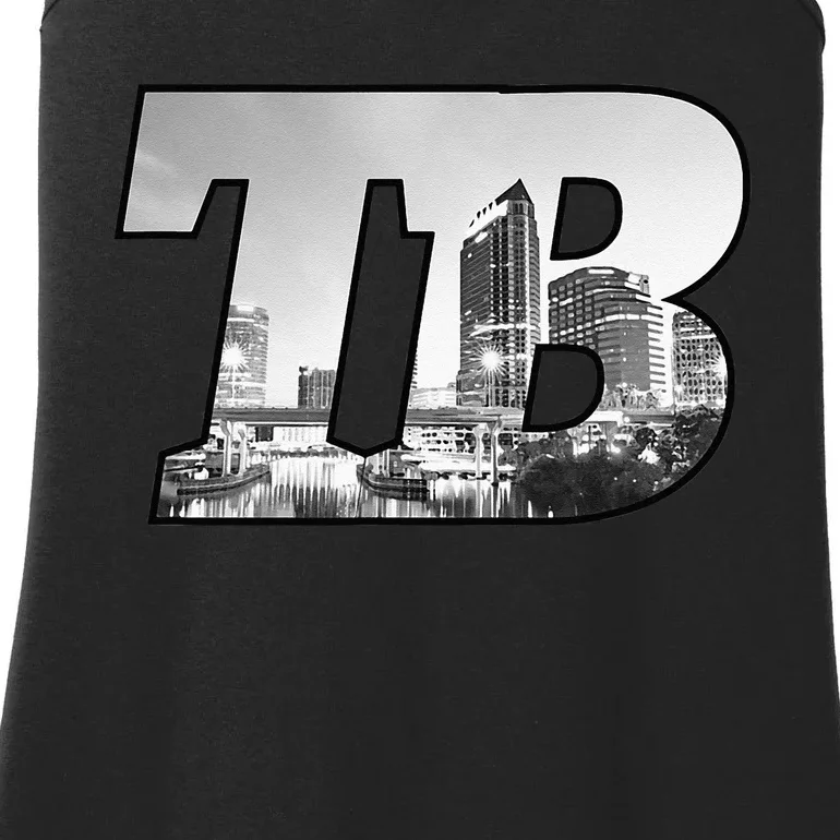 TB Tampa Bay City Skyline Of Tampa Bay Florida Ladies Essential Tank