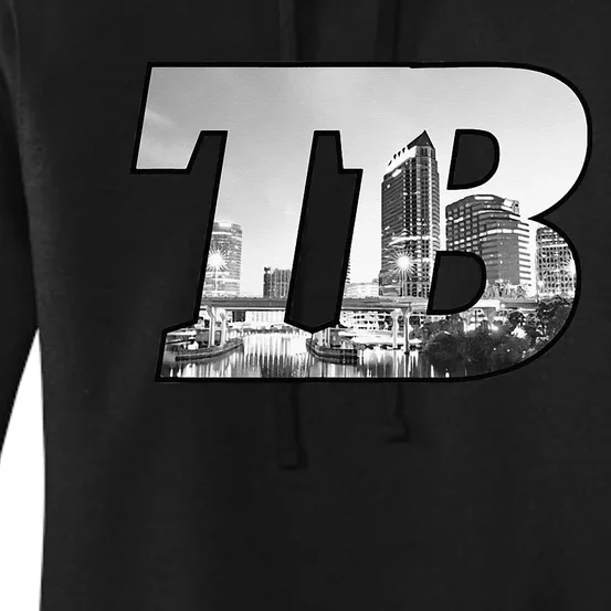 TB Tampa Bay City Skyline Of Tampa Bay Florida Women's Pullover Hoodie