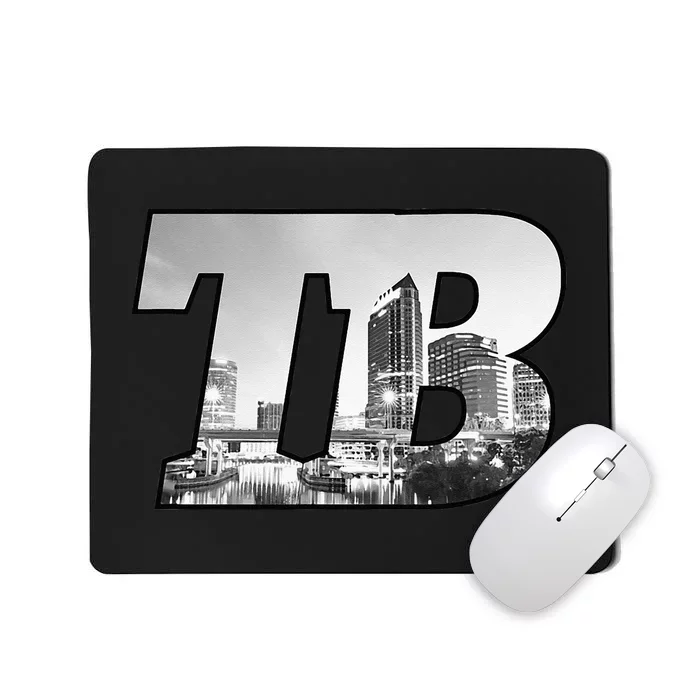 TB Tampa Bay City Skyline Of Tampa Bay Florida Mousepad