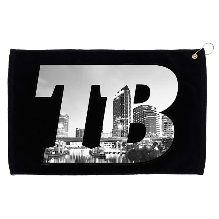 TB Tampa Bay City Skyline Of Tampa Bay Florida Grommeted Golf Towel