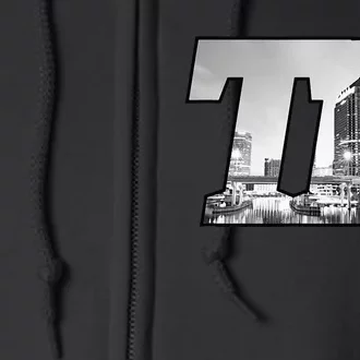 TB Tampa Bay City Skyline Of Tampa Bay Florida Full Zip Hoodie