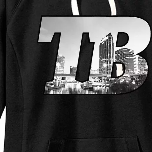 TB Tampa Bay City Skyline of Tampa Bay Florida Women's Fleece Hoodie