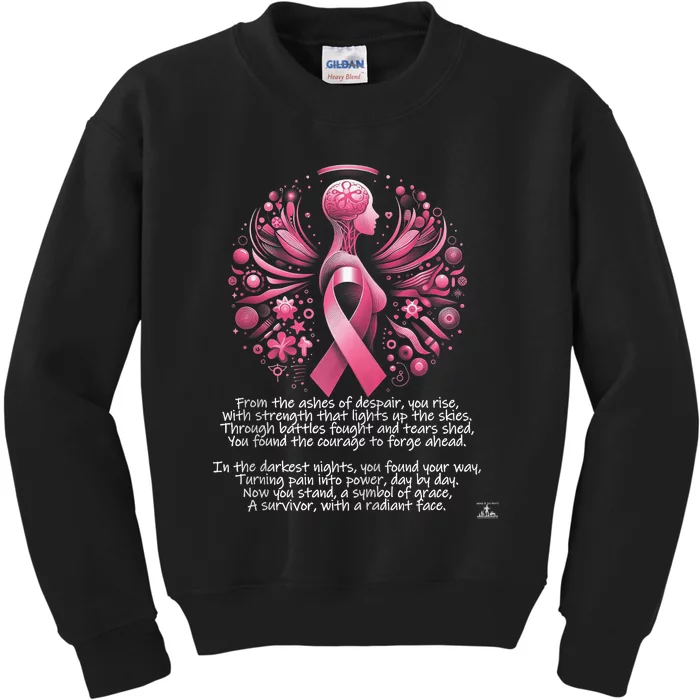 Tribute To Breast Cancer Survivors Kids Sweatshirt