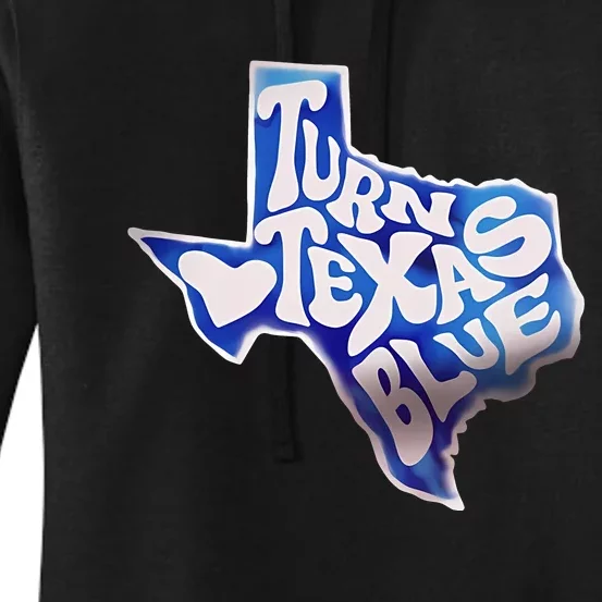 Turn Texas Blue Original Design Blue Wave Women's Pullover Hoodie