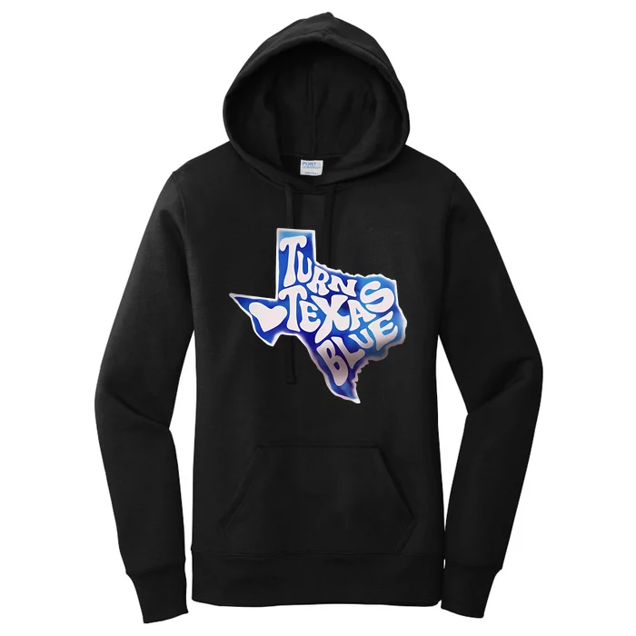 Turn Texas Blue Original Design Blue Wave Women's Pullover Hoodie