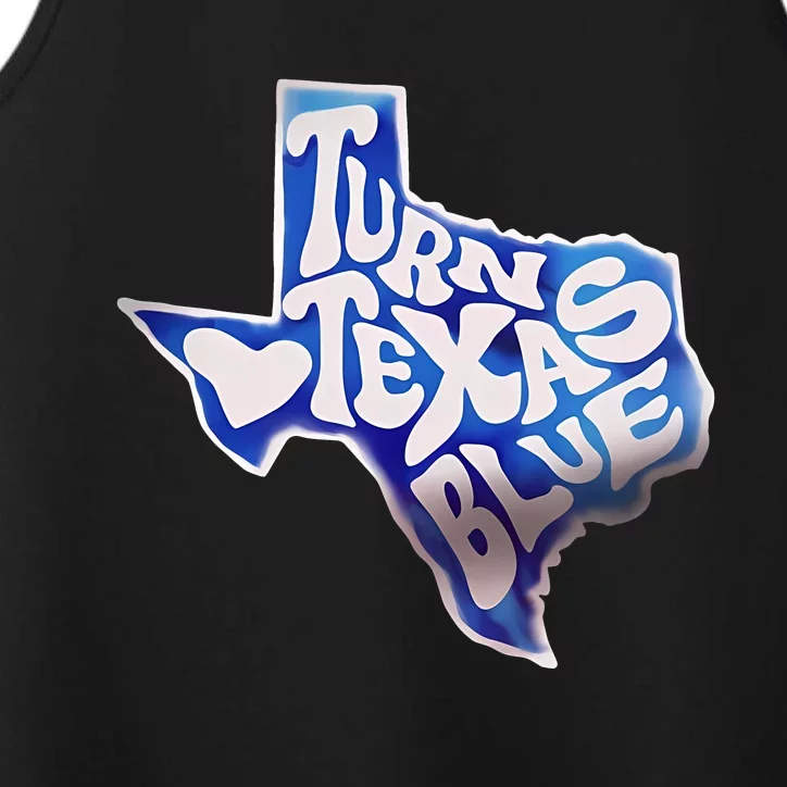 Turn Texas Blue Original Design Blue Wave Performance Tank