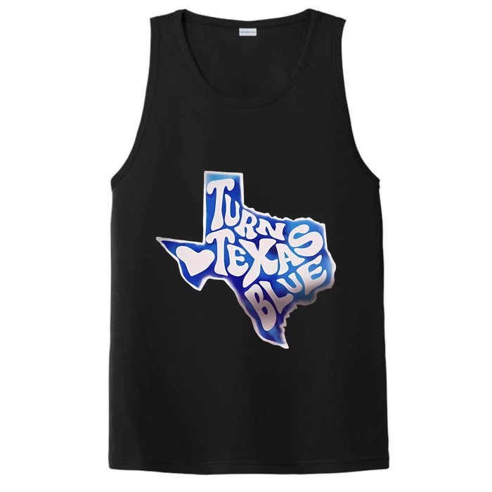 Turn Texas Blue Original Design Blue Wave Performance Tank