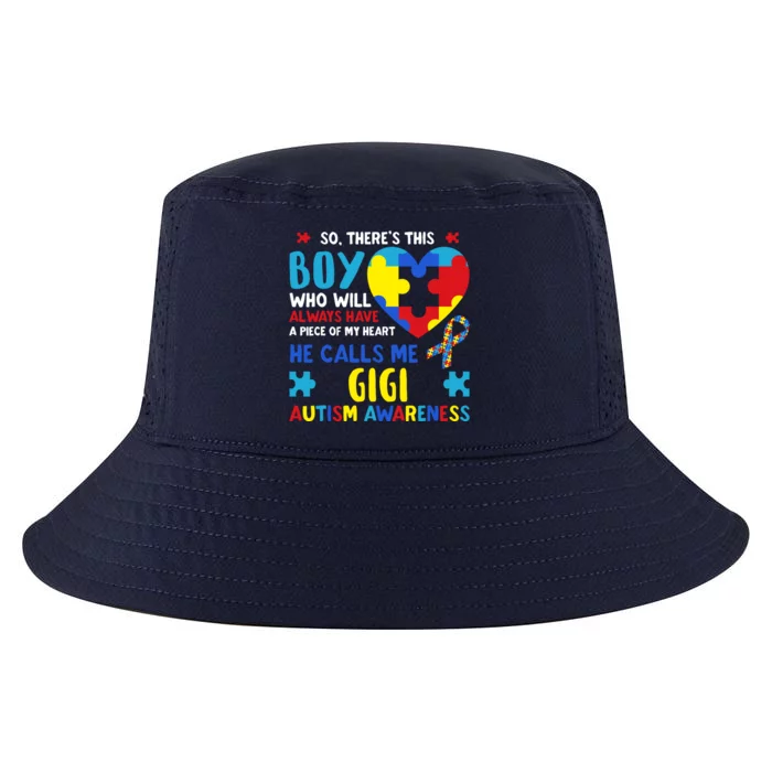 ThereS This Boy He Calls Me Gigi Gg Autism Awareness Cool Comfort Performance Bucket Hat